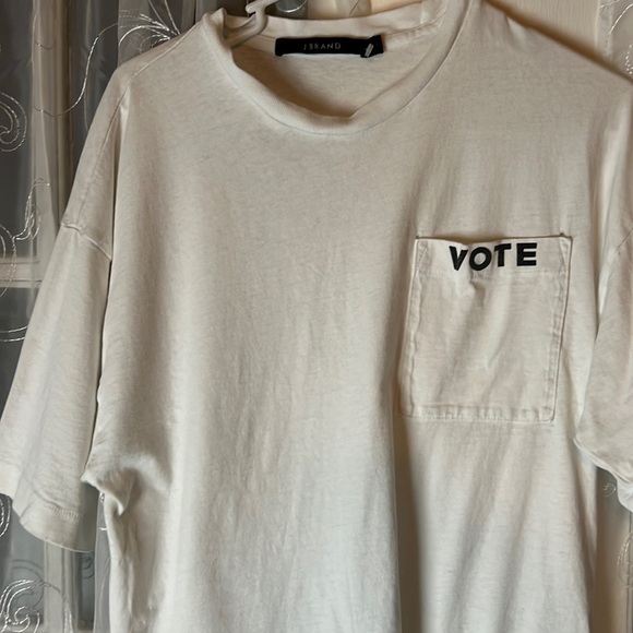 J Brand VOTE T-Shirt Short Sleeves Tee Women Size Small - Picture 1 of 8